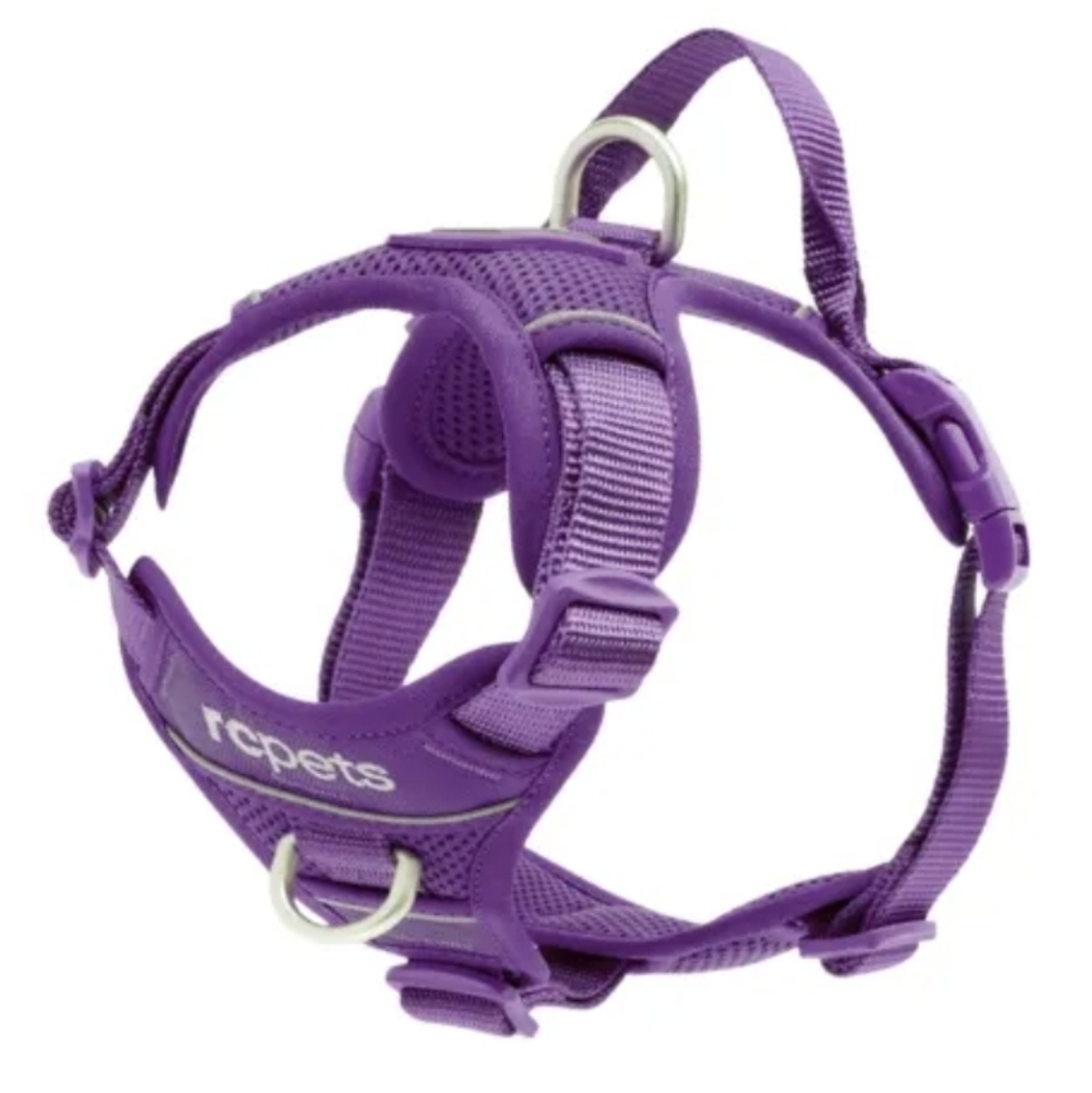 XL Purple Dog Harness With Handle